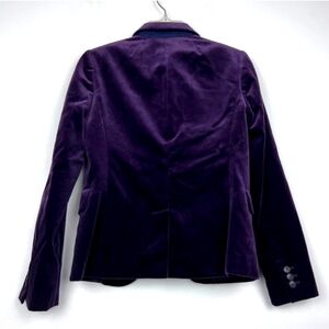 J Crew Velvet Purple Plum Blazer Jacket Size Small